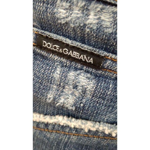 DOLCE\u0026GABBANA ロゴプレート付き デニム ジャケット４６