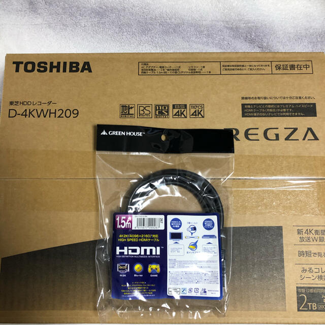 東芝　REGZA  D-4KWH209