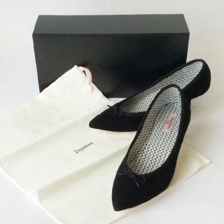 レペット(repetto)のrepetto パンプス トゥスバレエシューズスエード ヒール 3cm (バレエシューズ)