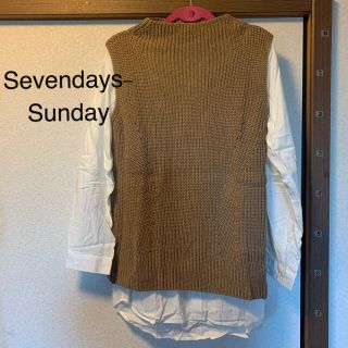 セブンデイズサンデイ(SEVENDAYS=SUNDAY)のSevendays- Sunday ニットベストチュニックセット　新品(ニット/セーター)