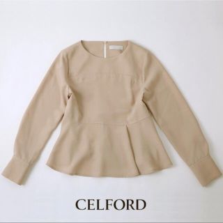 フレイアイディー(FRAY I.D)のCELFORD ぺプラム切り替えブラウス【☆】(カットソー(長袖/七分))