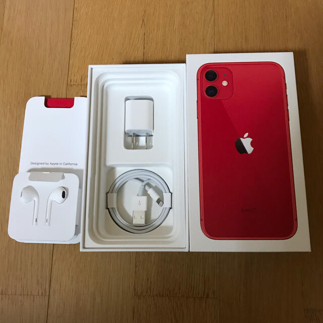 iPhone(アイフォーン)のiPhone11 128GB PRODUCT)REDレッド SIMフリーモデル スマホ/家電/カメラのスマートフォン/携帯電話(スマートフォン本体)の商品写真