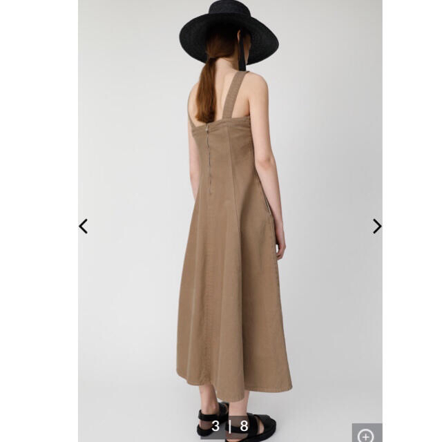 moussy(マウジー)のMOUSSY マウジー DENIM LONG DRESS ベージュ01 レディースのワンピース(ロングワンピース/マキシワンピース)の商品写真