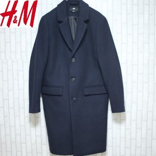 新品 H&M チェスターコート 濃紺