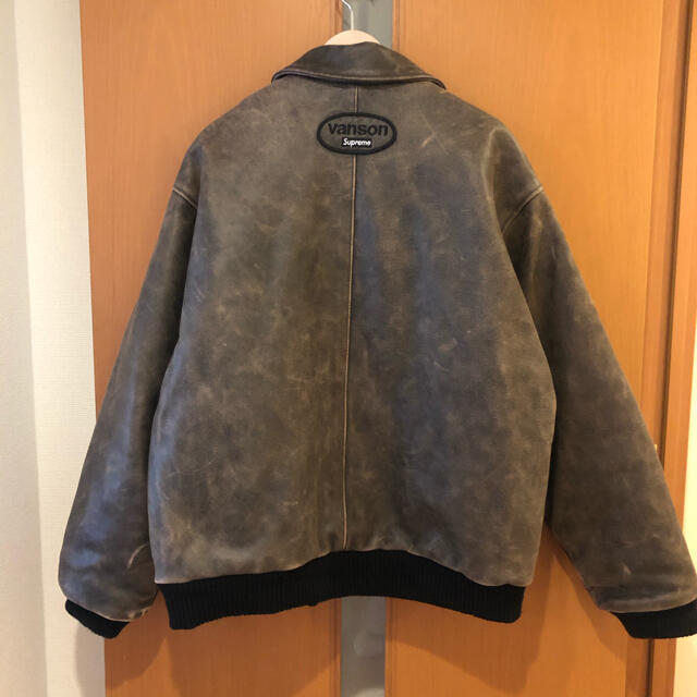 20AW Supreme Vanson Worn Leather Jacket | angeloawards.com