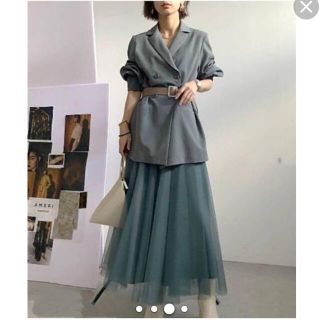 アメリヴィンテージ(Ameri VINTAGE)のTRINITY JKT TULLE DRESS(ロングワンピース/マキシワンピース)