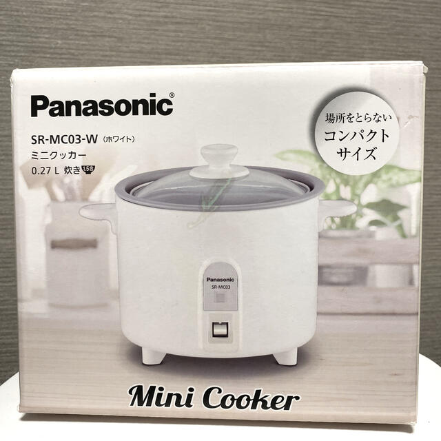 安売り Panasonic ミニクッカー0.27L炊き SR-MC03-W