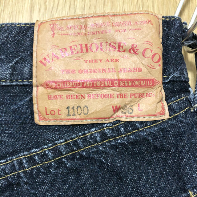 WAREHOUSE(ウエアハウス)のウエアハウス　lot1100 BLACK (USED WASH 濃) 36インチ メンズのパンツ(デニム/ジーンズ)の商品写真