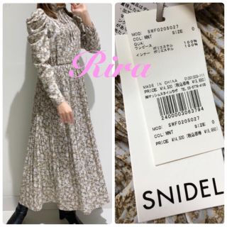 スナイデル(SNIDEL)の完売🌷新品タグ付き🍀スナイデル パフスリプリントワンピース(ロングワンピース/マキシワンピース)