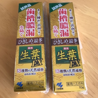 コバヤシセイヤク(小林製薬)の生葉EXa 試供品 10g  ２個【未開封】(歯磨き粉)