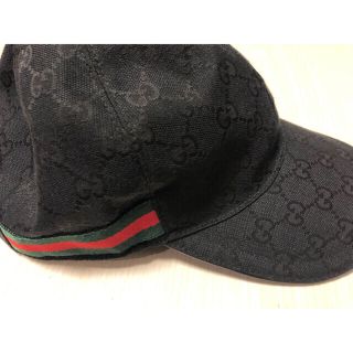 グッチ(Gucci)のGUCCI ベースボールキャップ黒(キャップ)