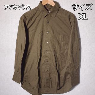 アバハウス(ABAHOUSE)のABAHOUSE　シャツ　メンズ　カーキ　XLサイズ　大きいサイズ　シンプル(シャツ)