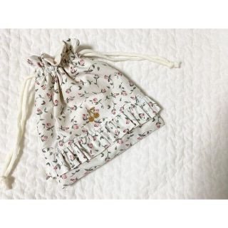 ボンポワン(Bonpoint)のhandmade リバティ 巾着　フローティングフローラ(外出用品)