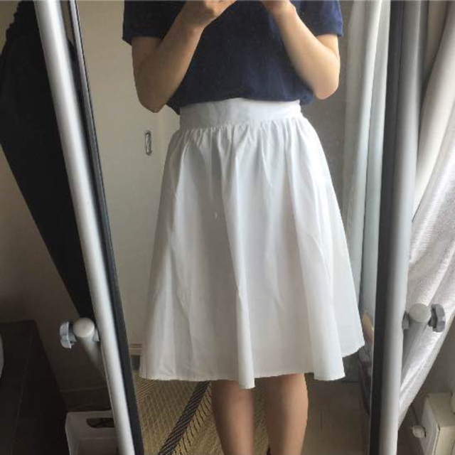 AS KNOW AS PINKY(アズノゥアズピンキー)の白スカート レディースのスカート(ひざ丈スカート)の商品写真