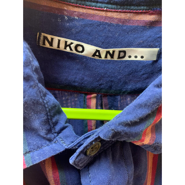 niko and...(ニコアンド)のnikoand... シャツ　big 古着　ストライプ レディースのトップス(シャツ/ブラウス(長袖/七分))の商品写真