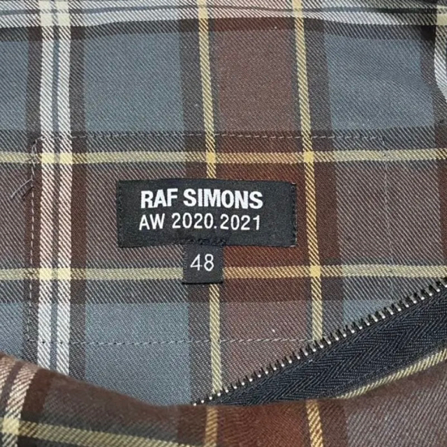 RAF SIMONS(ラフシモンズ)の希少【ラフシモンズ 】新品 チェックシャツ パンク パッチ メッセージ  羽織り メンズのトップス(シャツ)の商品写真