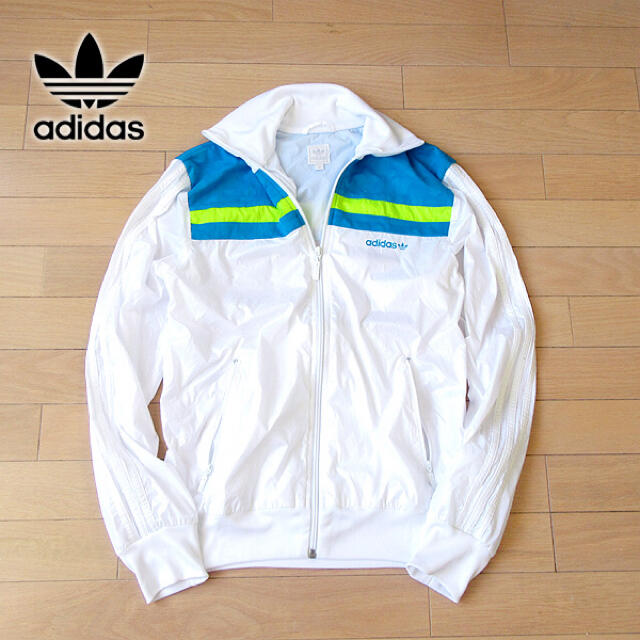 adidas(アディダス)の超美品 XS アディダス 90's ナイロンジャケット ホワイト メンズのジャケット/アウター(ナイロンジャケット)の商品写真