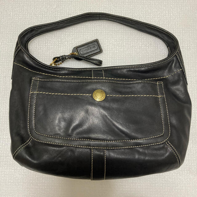 ＣＯＡＣＨ　ハンドバック　黒系レザー製　レディ－ス