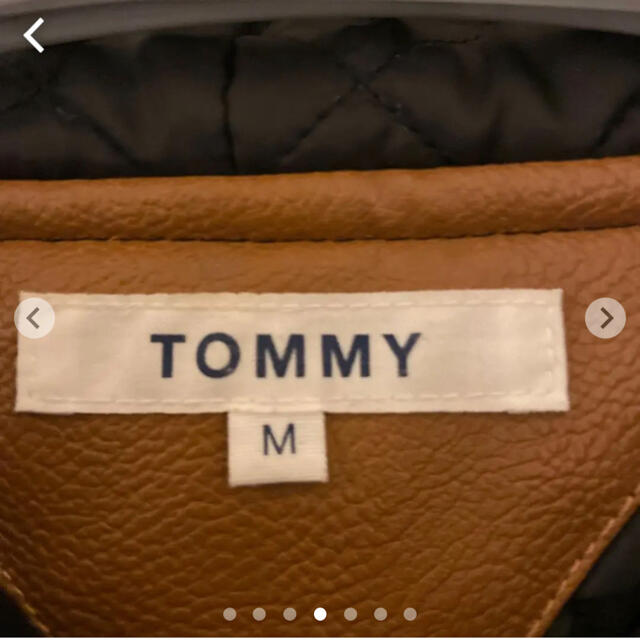 TOMMY(トミー)のTOMMY トミー　スタジャン　フード付き　Mサイズ　ブラック/ブラウン  メンズのジャケット/アウター(スタジャン)の商品写真