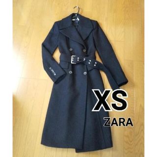 ザラ(ZARA)のもっちー様専用ZARAロングコートXS　ブラック(ロングコート)