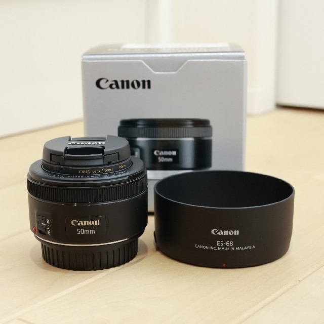 Canon RF50mm F1.8 STM、純正フード、フィルター