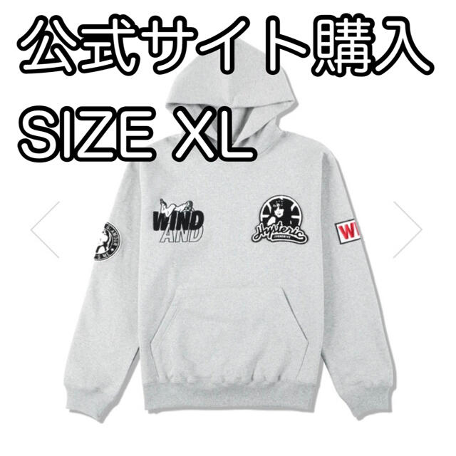 HYSTERIC GLAMOUR x WDS HOODIE Wind andGREYSIZE