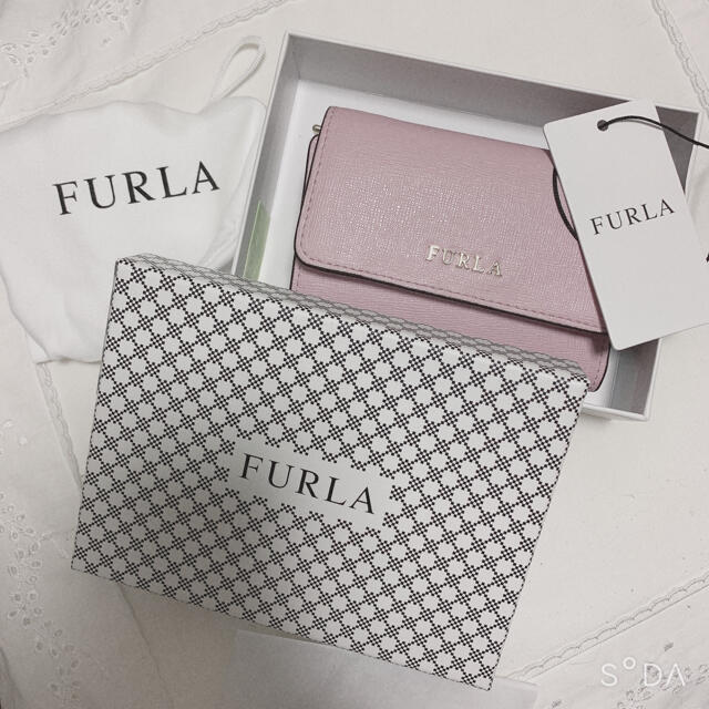 Furla(フルラ)の【美品】フルラ　三つ折り財布　ピンク レディースのファッション小物(財布)の商品写真