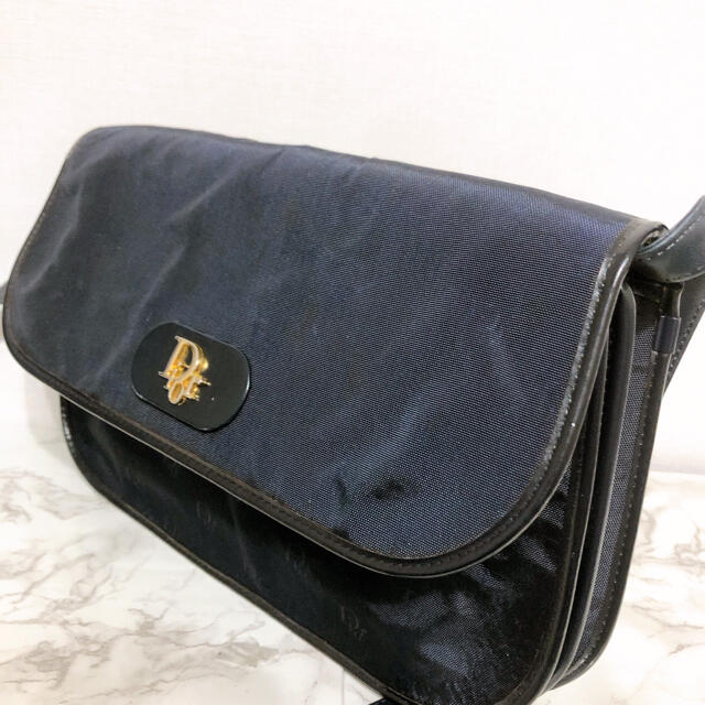 Dior(ディオール)のレア Dior ディオール ショルダーバッグ  ロゴ柄 ブラック キャンバス レディースのバッグ(ショルダーバッグ)の商品写真