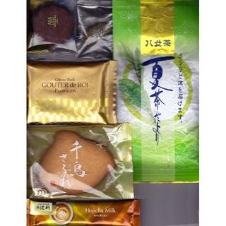 6点(八女茶+ハラダラスク+千鳥さぶれ+アンリ洋菓子2個+ほうじ茶ミルク)(菓子/デザート)