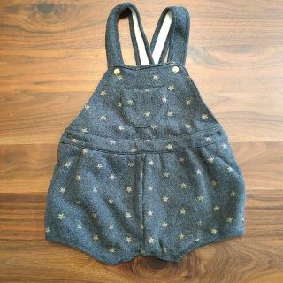 プチバトー(PETIT BATEAU)のSメリ✳様専用  プチバトー  裏起毛 星柄サロペット(ロンパース)