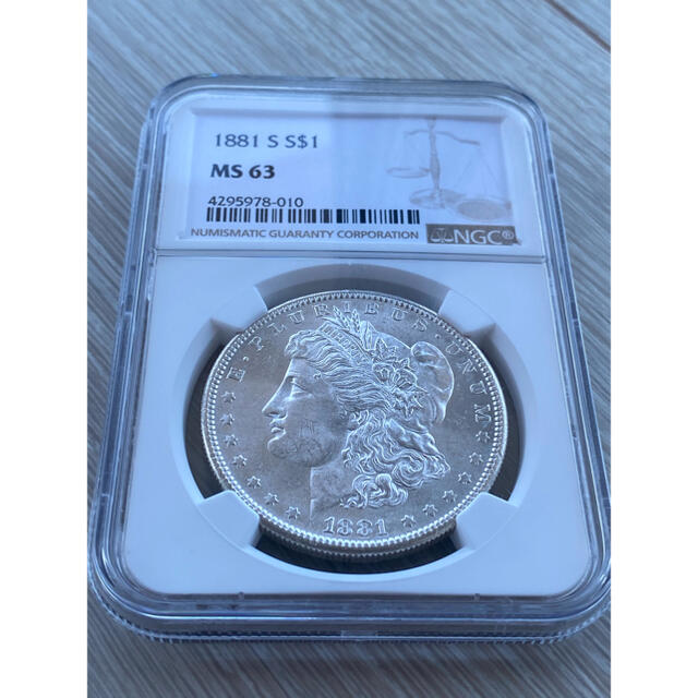 アメリカ モルガンダラー 1ドル銀貨1881s MS63 NGC コイン - その他