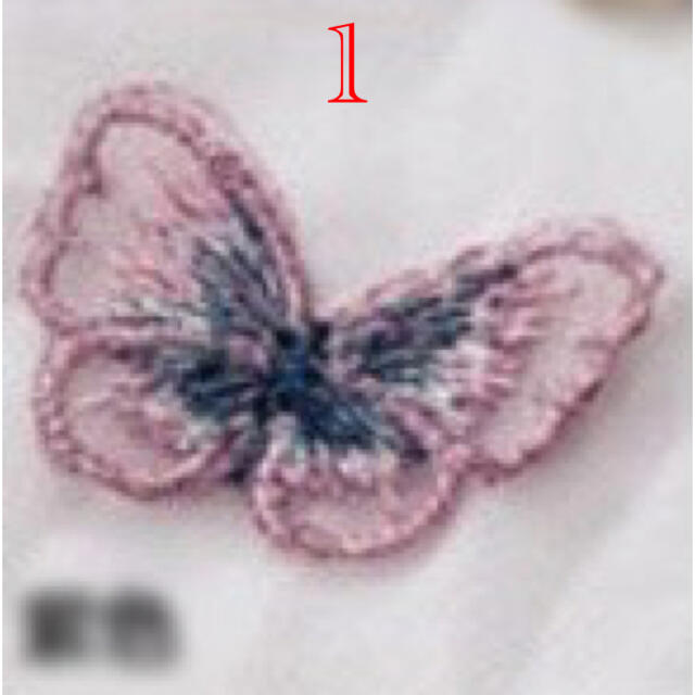 ⭐️新品⭐️蝶　刺繍　ワッペン　紫　パープル　ピンク　小⭐️3枚セット⭐️ ハンドメイドの素材/材料(各種パーツ)の商品写真