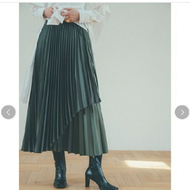 STUDIOUS(ステュディオス)のクラネ CLANE OVERLAP PLEAT SKIRT レディースのスカート(ロングスカート)の商品写真