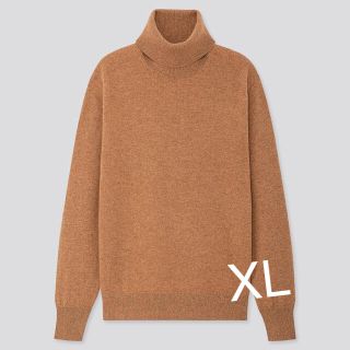 ユニクロ(UNIQLO)のカシミヤタートルネックセーター　ベージュ(ニット/セーター)