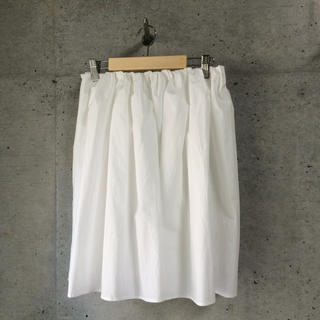 スピックアンドスパン(Spick & Span)のspick&span 白フレアスカート(ひざ丈スカート)