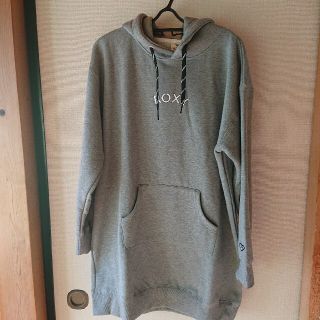 ロキシー(Roxy)の【ROXY】スウェットパーカー ロング  グレイ(パーカー)