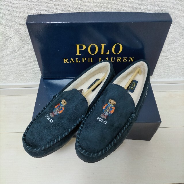 POLO RALPH LAUREN(ポロラルフローレン)のSea様専用　ラルフローレンポロベア スエード モカシン ネイビー28.0cm メンズの靴/シューズ(スリッポン/モカシン)の商品写真