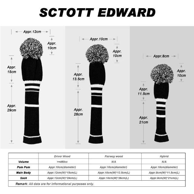 ゴルフ Scott Edward ヘッドカバー ニット  5枚セット スポーツ/アウトドアのゴルフ(その他)の商品写真