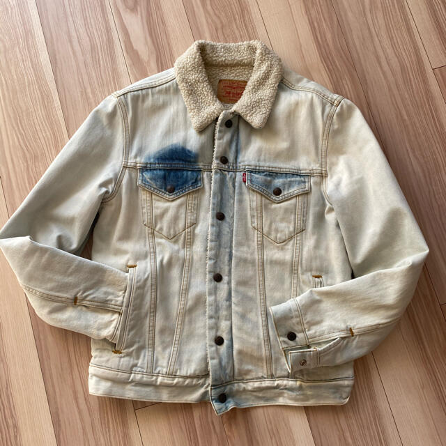 Supreme(シュプリーム)のsupreme×levis Bleached Sherpa ジャケット S メンズのジャケット/アウター(Gジャン/デニムジャケット)の商品写真