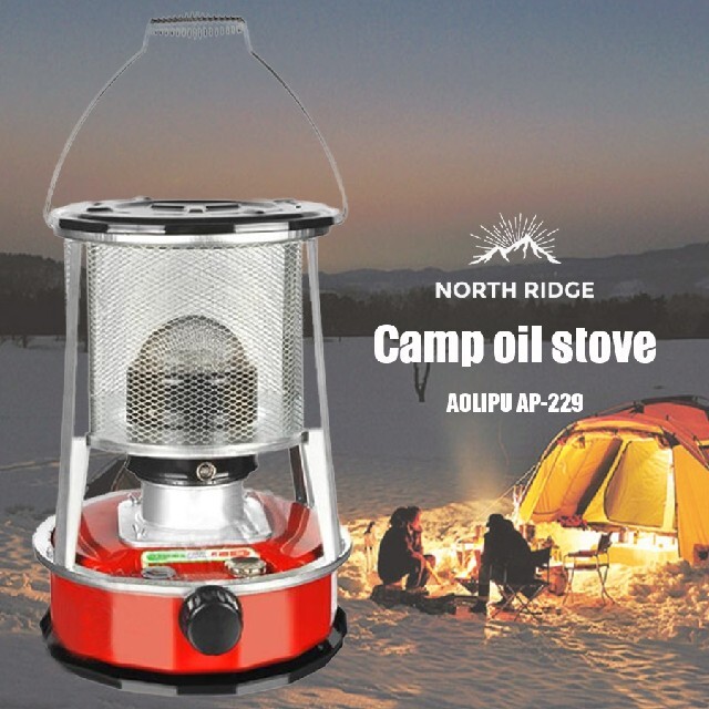 新品 キャンプ ストーブ CAMP キャンピング ヒーター レッド 石油 灯油