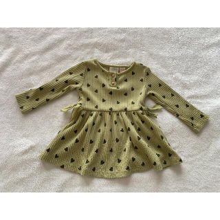 ザラキッズ(ZARA KIDS)のZara ハート柄ワンピース 80cm(ワンピース)