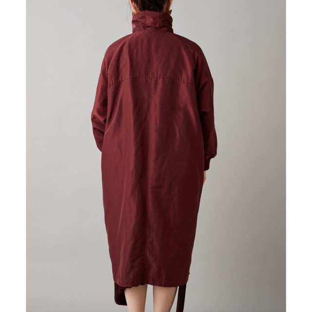 ear PAPILLONNER(イアパピヨネ)のリブ衿サイドジップコート ブラック レディースのジャケット/アウター(モッズコート)の商品写真