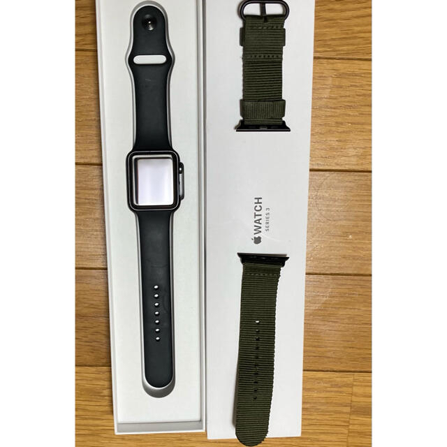Apple Watch 3 42mm エレコムバンド付き腕時計(デジタル)