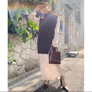 アメリヴィンテージ(Ameri VINTAGE)のVEST LAYERED SHIRT DRESS(ロングワンピース/マキシワンピース)