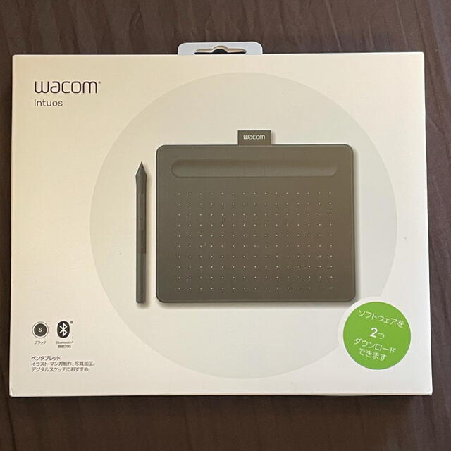 Wacom(ワコム)のWacom Intuos Smallワイヤレス　ペンタブレット　ワコム　ブラック スマホ/家電/カメラのPC/タブレット(PC周辺機器)の商品写真