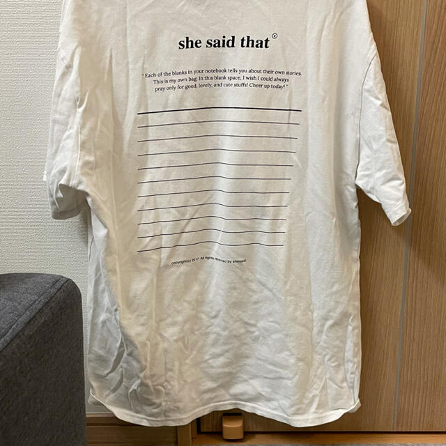 niko and...(ニコアンド)のshe said that tシャツ メンズのトップス(Tシャツ/カットソー(半袖/袖なし))の商品写真