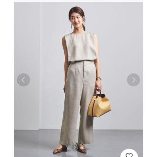 ユナイテッドアローズ(UNITED ARROWS)の美品　UBCS TA/P タックノースリーブ&ワイドパンツ　セットアップ(セット/コーデ)