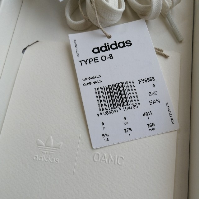 メンズ adidas - 新品 adidas OAMC TYPE O-8 27.5cmの通販 by ひと丸's shop|アディダスならラクマ フットウェ