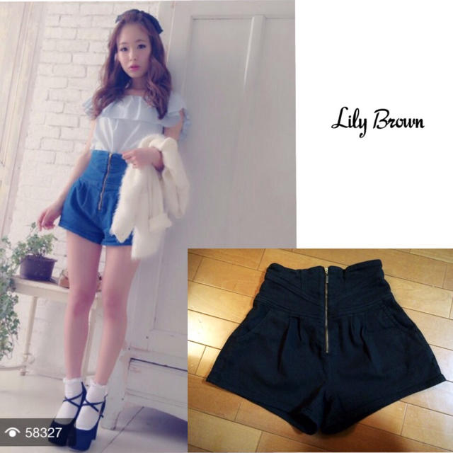 Lily Brown - ハイウエストショートパンツの通販 by mee's shop ...