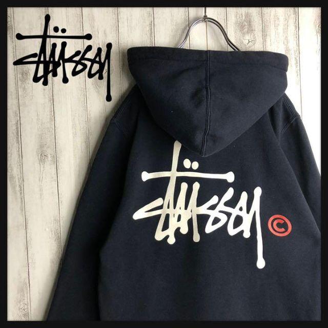 【即完売モデル】 STUSSY ステューシー バックプリント 希少 パーカー